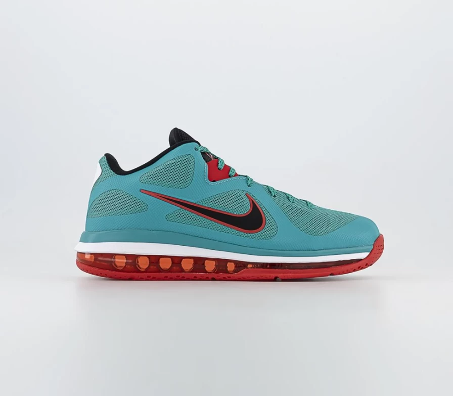 Nike LeBron IX Low Men's Trainers in New Green, Black, Action Red, White