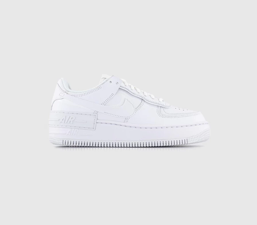 Nike Women's Air Force 1 Shadow Trainers in White Mono - Lightweight Sneakers for Comfort & Style