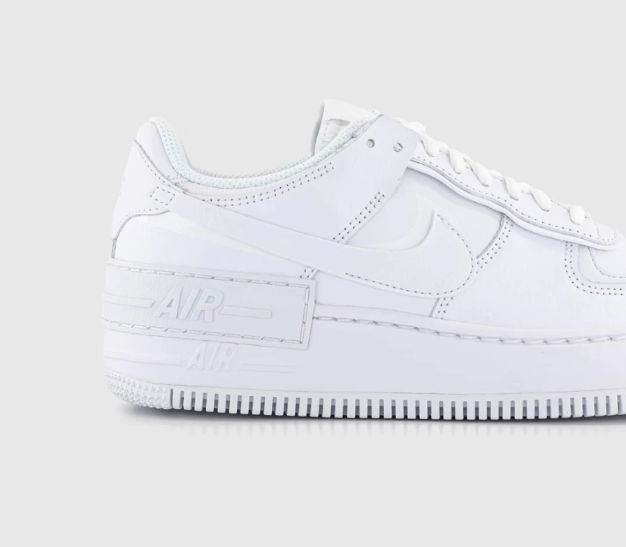 Nike Women's Air Force 1 Shadow Trainers in White Mono - Lightweight Sneakers for Comfort & Style