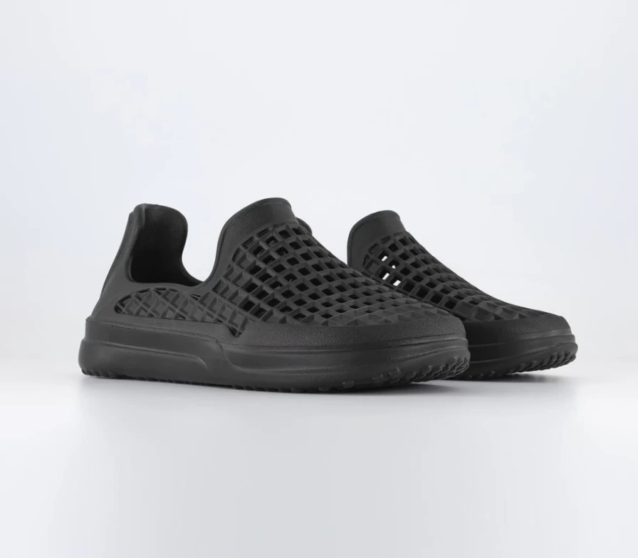 LUSSO CLOUD Men's Jet Black Scenario Slip-On Shoes