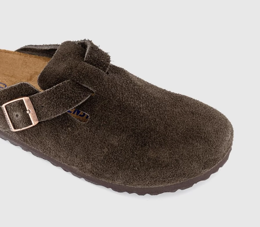 BIRKENSTOCK Boston Clogs for Men in Mocha - Comfortable Leather Slip-On Shoes