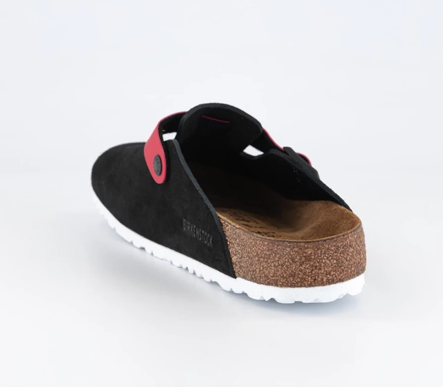 BIRKENSTOCK Boston Clogs for Men in Black Tomato - Comfortable Leather Slip-On Mules