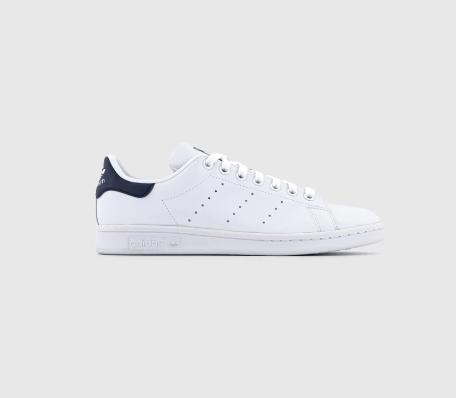 Adidas Women's Stan Smith Sustainable White Navy Sneakers Trainers