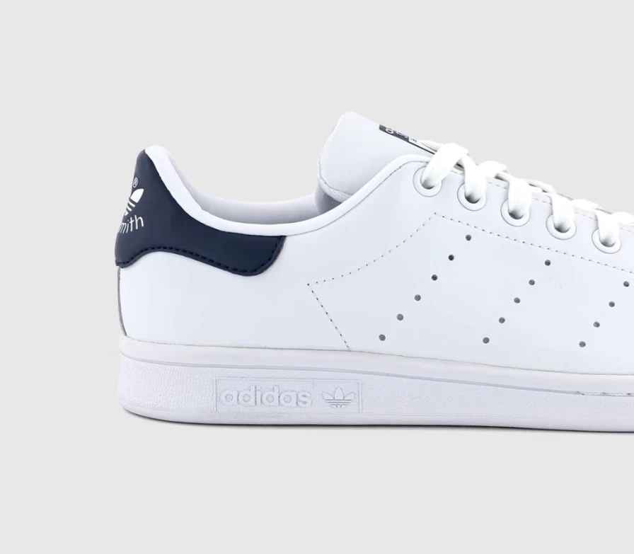 Adidas Women's Stan Smith Sustainable White Navy Sneakers Trainers
