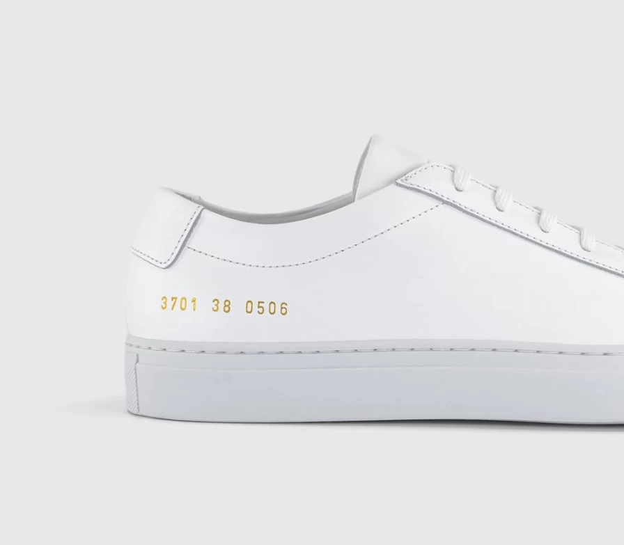 Common Projects Women's Achilles Low White Mono Leather Sneakers