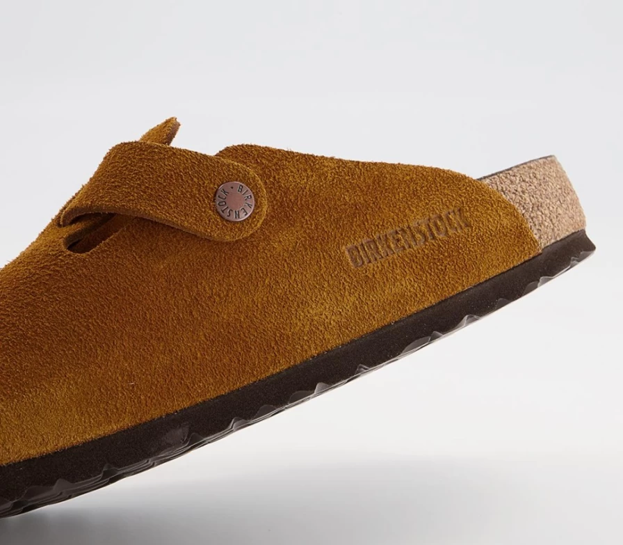 BIRKENSTOCK Boston Clogs for Men in Mink - Soft Footbed Unisex Leather Slip-On Mules