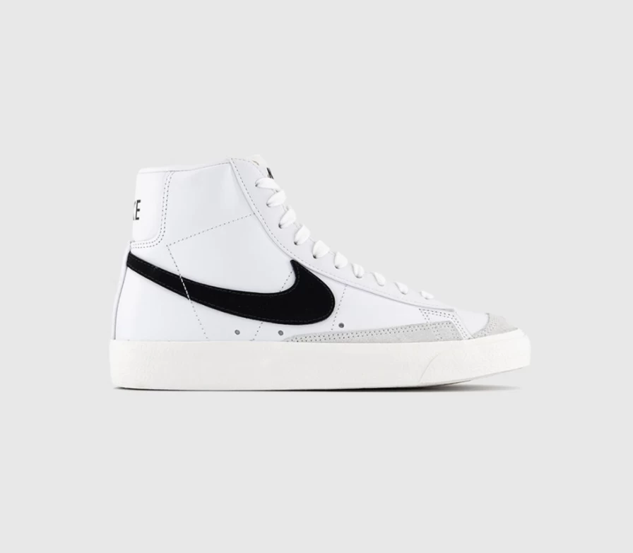 Nike Blazer Mid 77 Trainers for Men in White Black Sail - Classic Sneakers