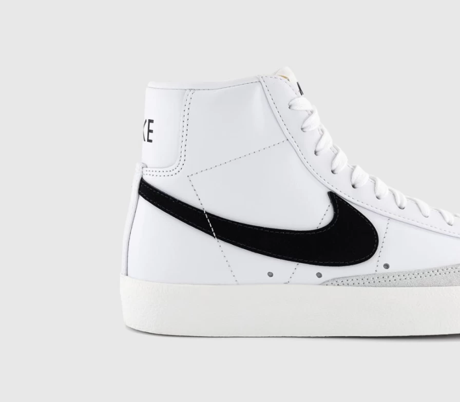Nike Blazer Mid 77 Trainers for Men in White Black Sail - Classic Sneakers