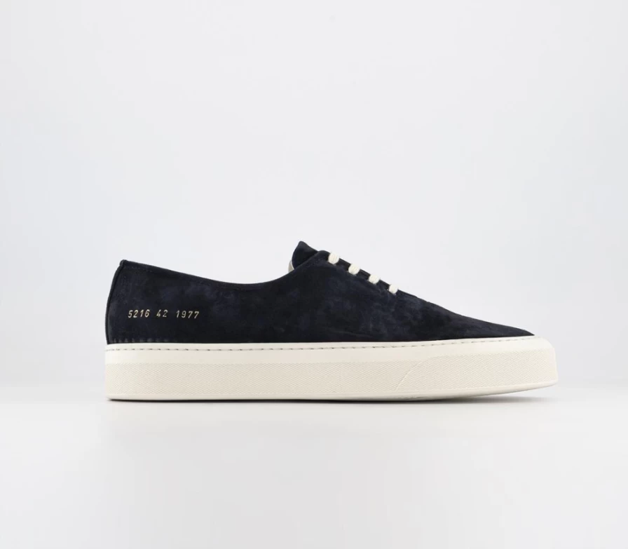 Common Projects Men's Blue Suede Four Hole Trainers