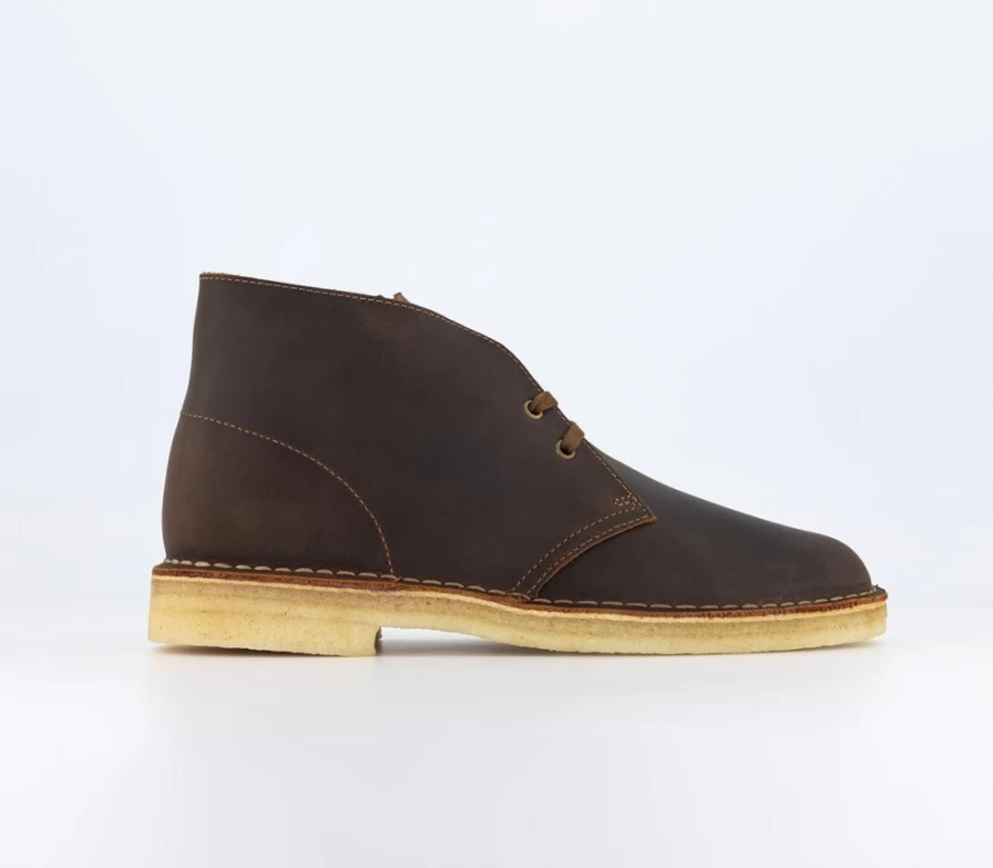Clarks Originals Men's Beeswax Desert Boots - Classic Leather Casual Footwear
