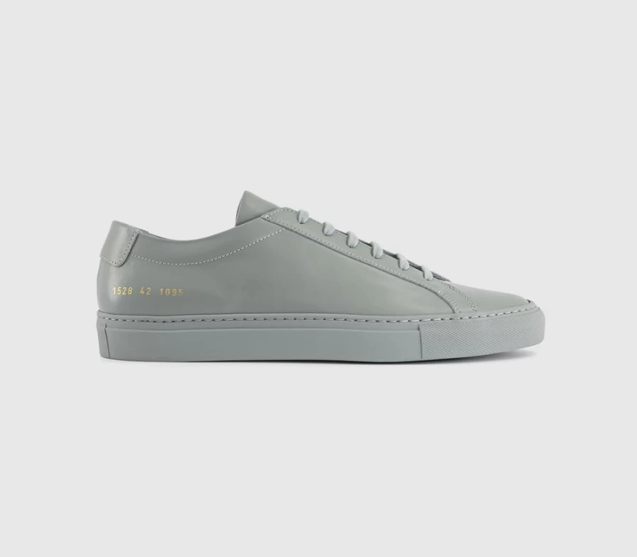 Common Projects Men's Achilles Low Top Sneakers in Vintage Green - Premium Leather Trainers