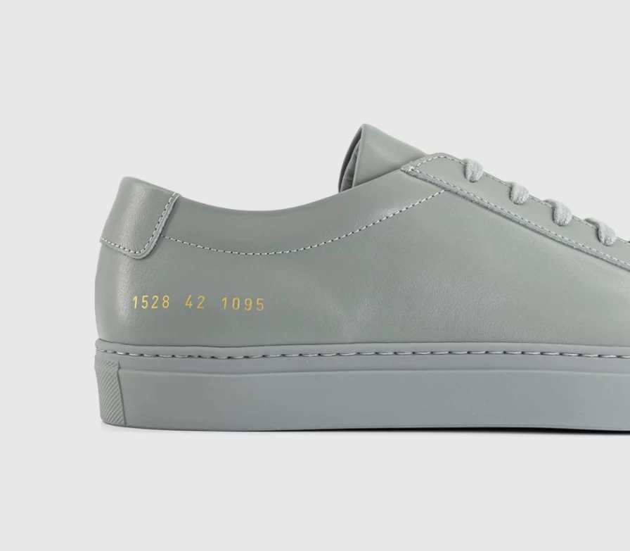 Common Projects Men's Achilles Low Top Sneakers in Vintage Green - Premium Leather Trainers