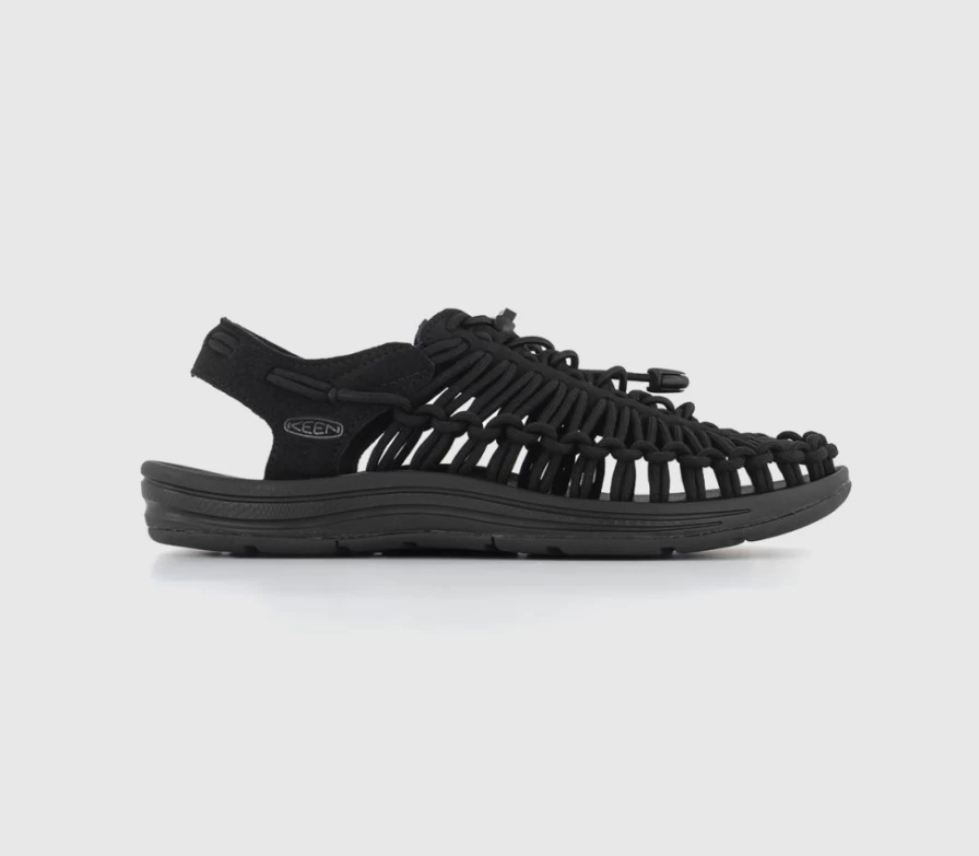KEEN Men's Uneek Sandals - Black Outdoor Sport Sandals for Hiking and Water Activities