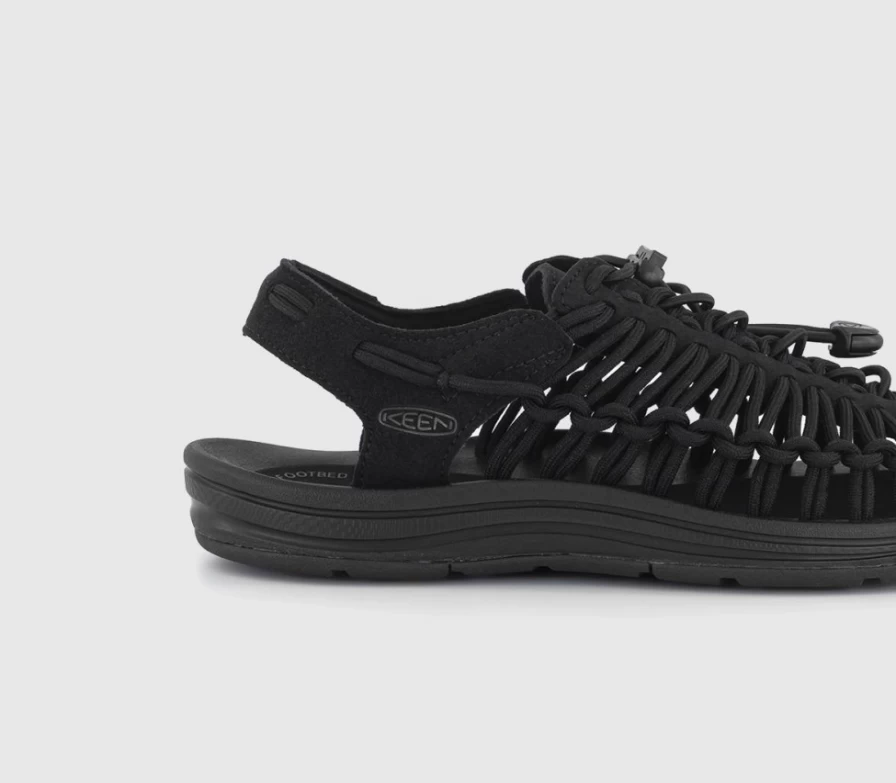 KEEN Men's Uneek Sandals - Black Outdoor Sport Sandals for Hiking and Water Activities