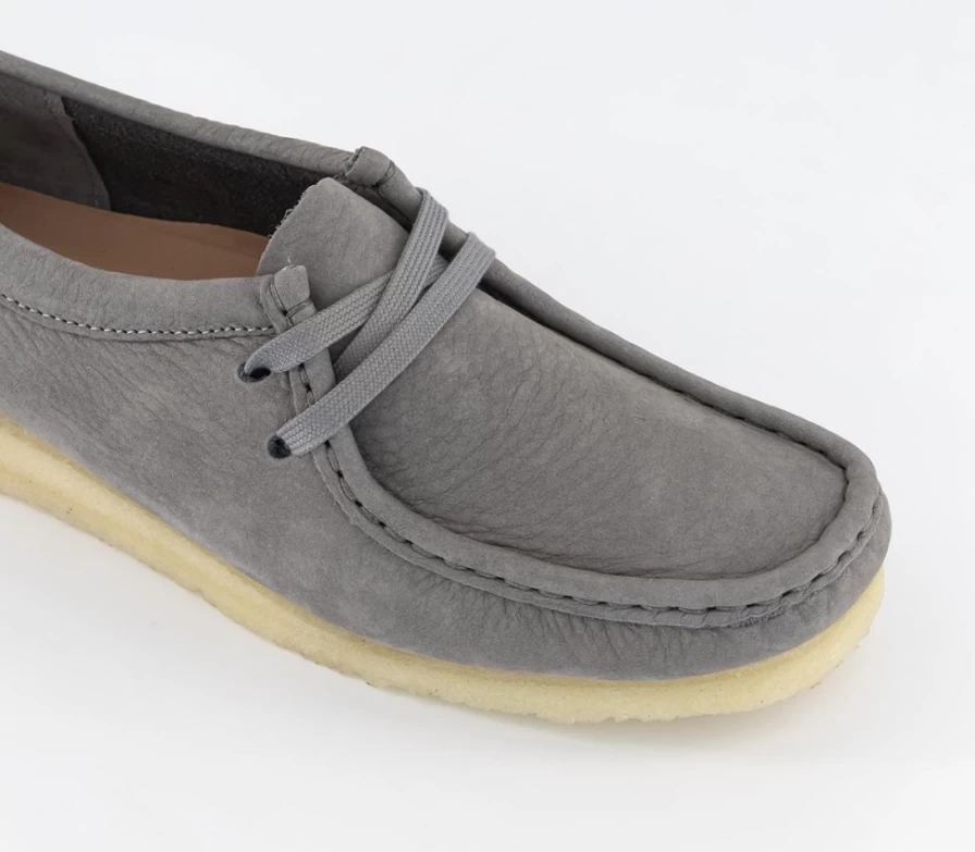 Clarks Originals Women's Wallabee Grey Nubuck Casual Shoes