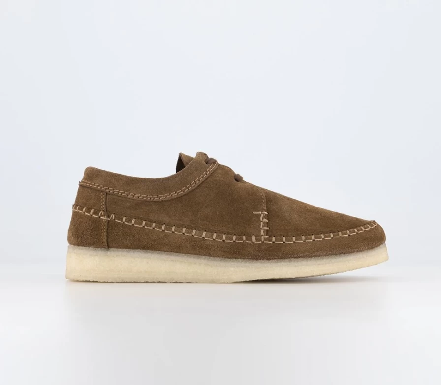 Clarks Originals Men's Weaver Shoes in Cola Suede - Classic Casual Footwear