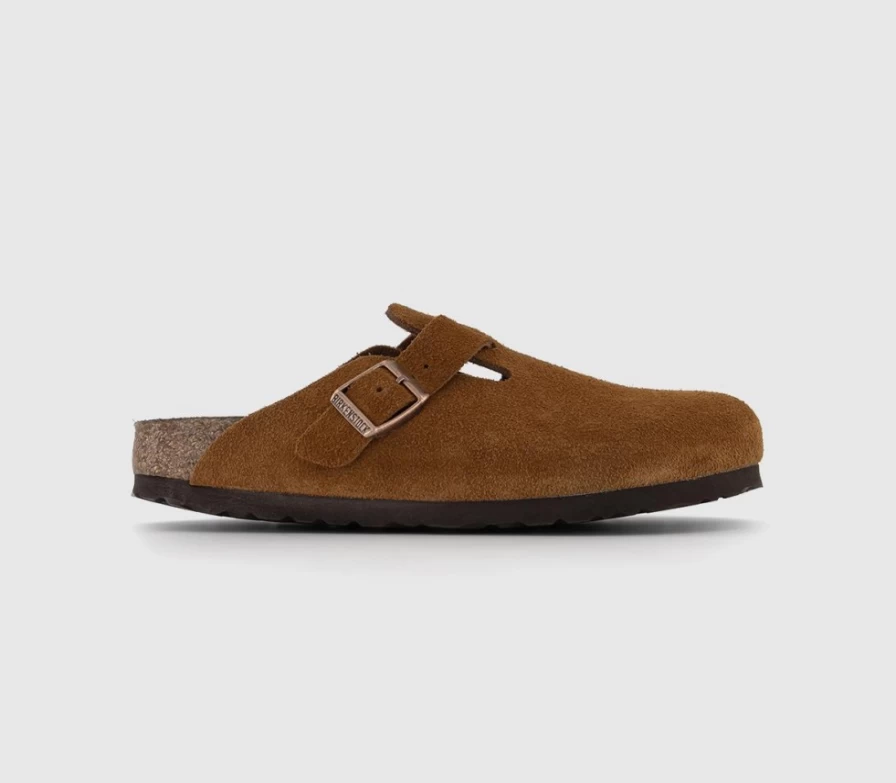 BIRKENSTOCK Boston Clogs for Men in Mink - Comfortable Leather Slip-On Shoes