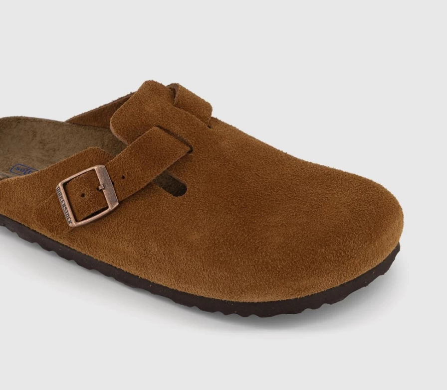 BIRKENSTOCK Boston Clogs for Men in Mink - Comfortable Leather Slip-On Shoes