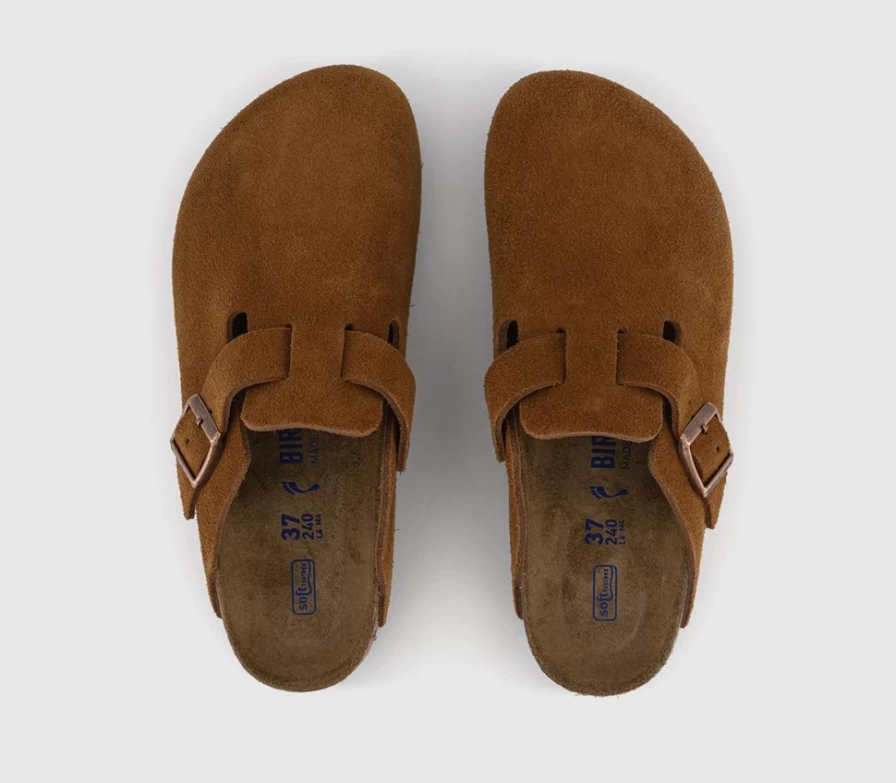 BIRKENSTOCK Boston Clogs for Men in Mink - Comfortable Leather Slip-On Shoes
