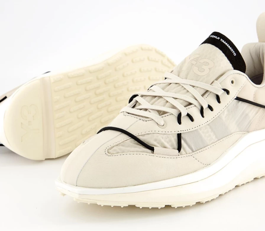 Adidas Y-3 Shiku Run Trainers for Men - Talc Black Clear Brown Running Shoes