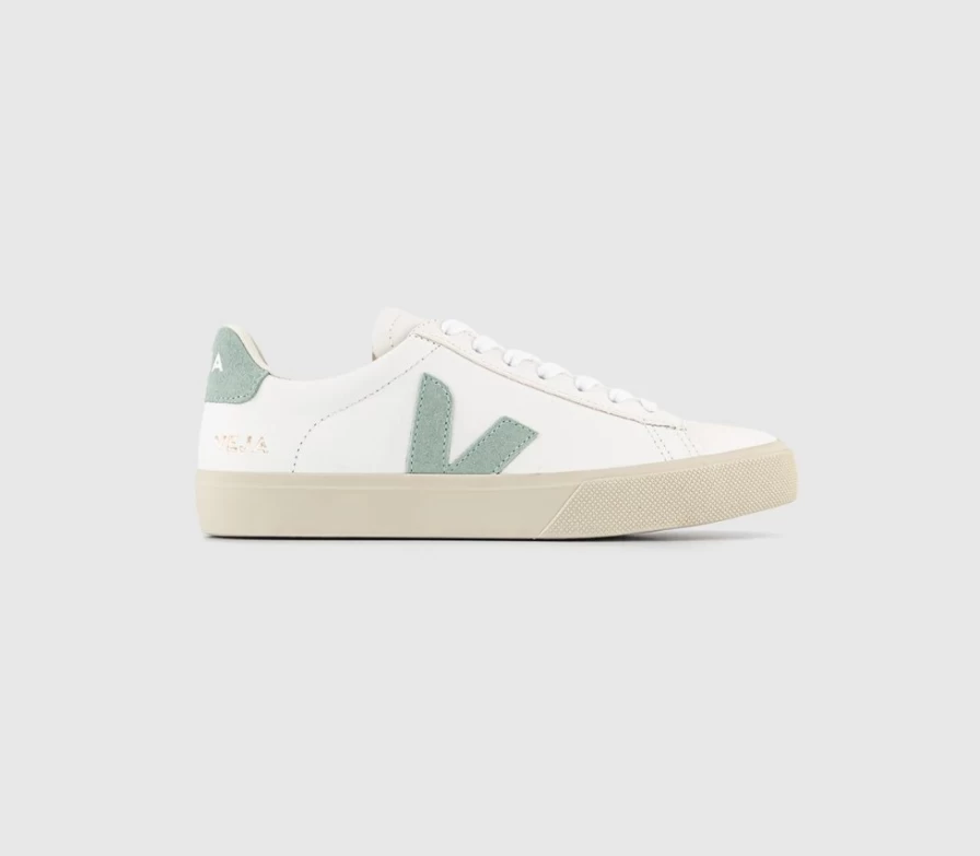 VEJA Campo White Extra Matcha F Trainers for Men - Sustainable Sneakers