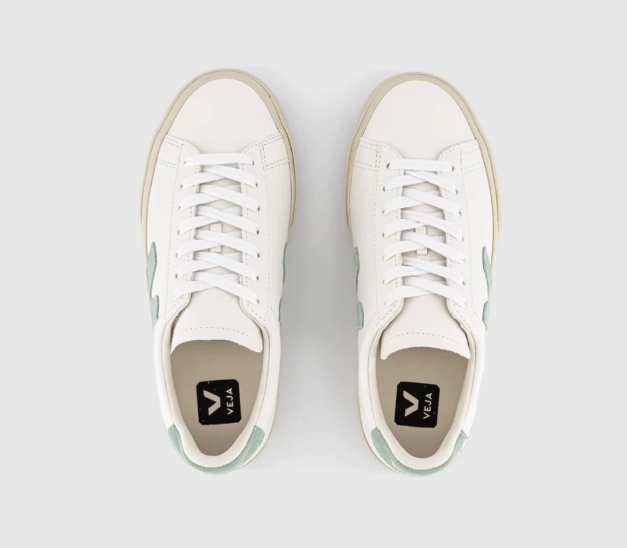 VEJA Campo Men's White Natural Leather Trainers – Sustainable Sneakers