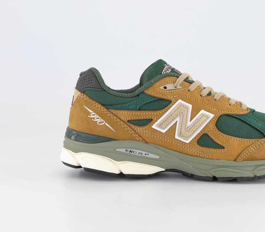 New Balance 990V3 Women's Tan Running Shoes – Lightweight Comfort Trainers
