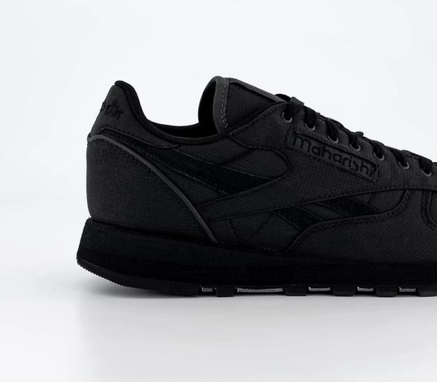 Reebok Classic Leather 1983 Vintage Trainers for Men - Maharishi Core Black Pure Grey