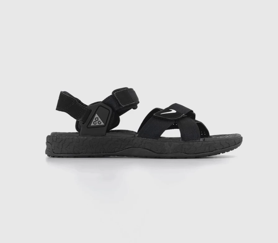 Nike ACG Air Deschutz Men's Sandals - Black Grey Fog Anthracite Dark Grey Outdoor Sport