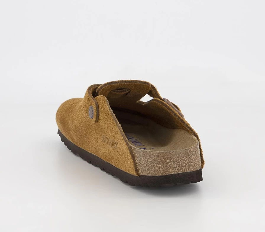 BIRKENSTOCK Boston Clogs for Men in Mink Suede - Comfortable Unisex Cork Footbed Sandals