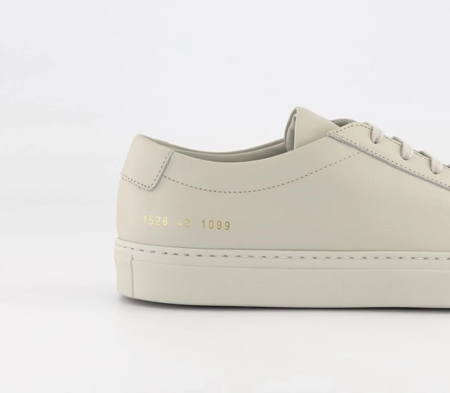 Common Projects Men's Achilles Low Top Sneakers in Tofu White Leather