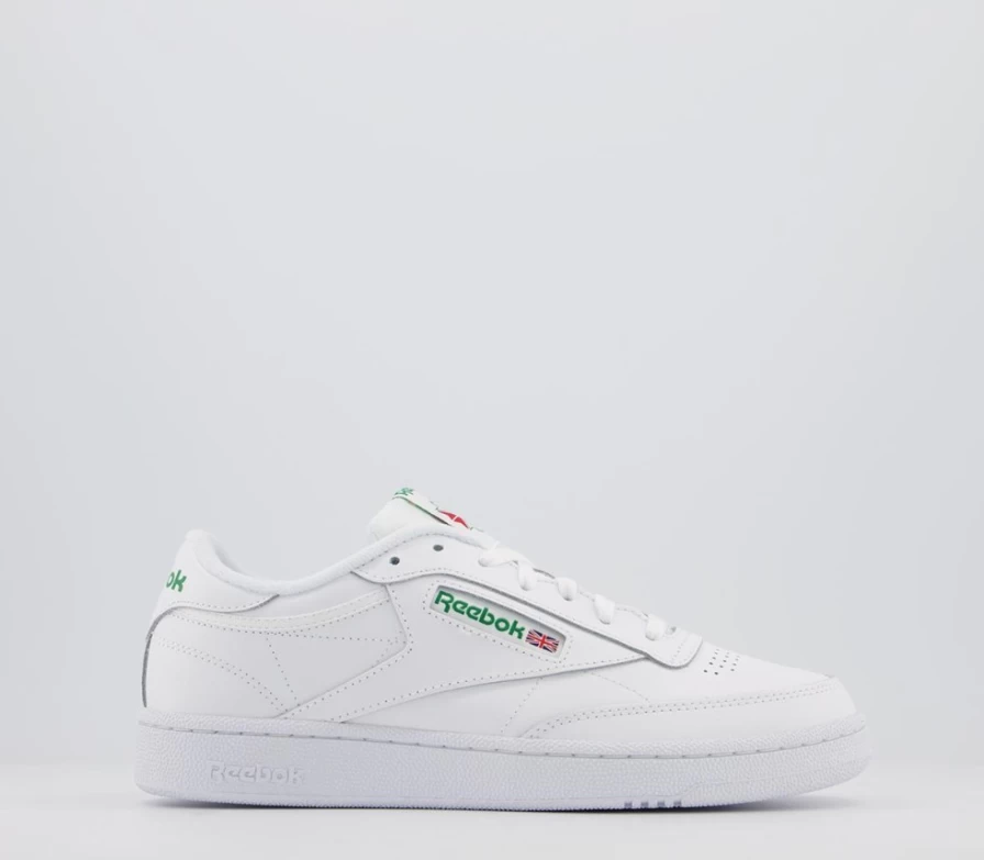 Reebok Club C 85 Women's White Green Vintage Tennis Trainers