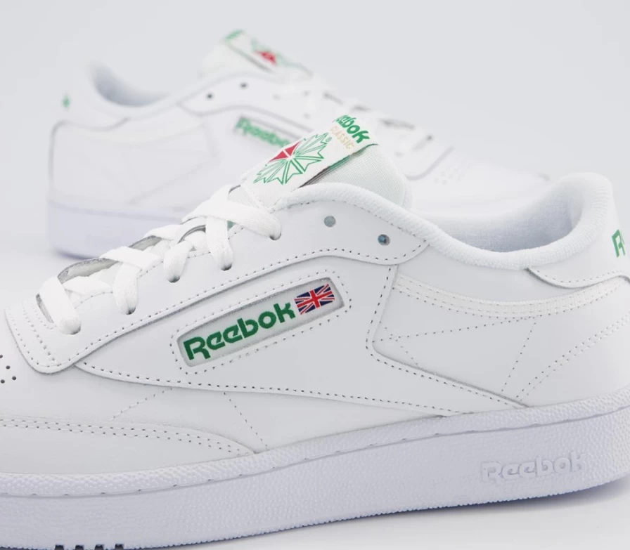 Reebok Club C 85 Women's White Green Vintage Tennis Trainers