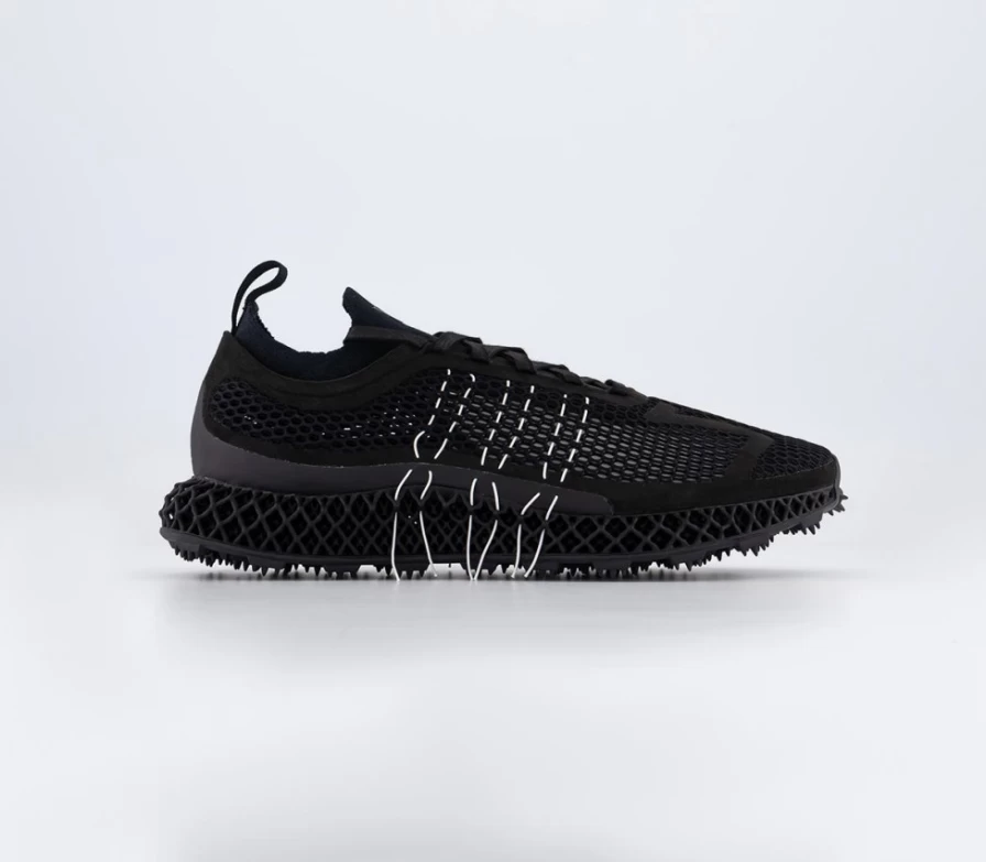 Adidas Y-3 Women's Runner 4D Halo Sneakers in Black Off White Black