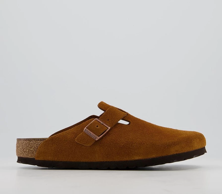 BIRKENSTOCK Boston Clogs for Men in Mink - Comfortable Leather Slip-On Mules