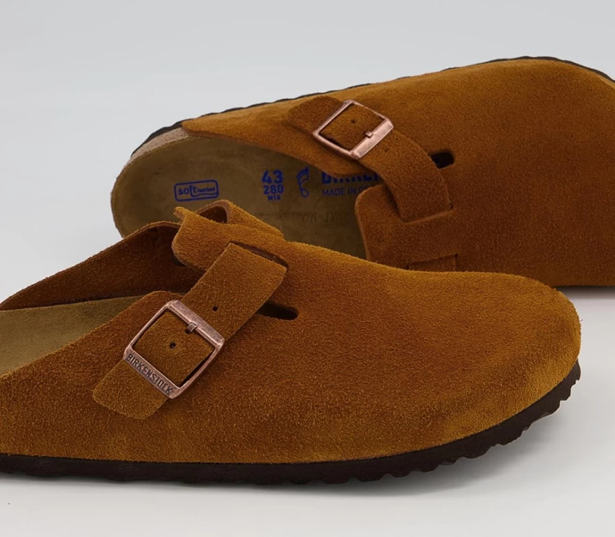 BIRKENSTOCK Boston Clogs for Men in Mink - Comfortable Leather Slip-On Mules