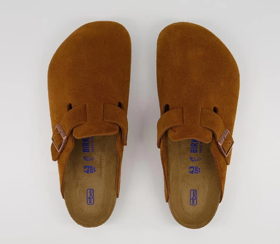 BIRKENSTOCK Boston Clogs for Men in Mink - Comfortable Leather Slip-On Mules