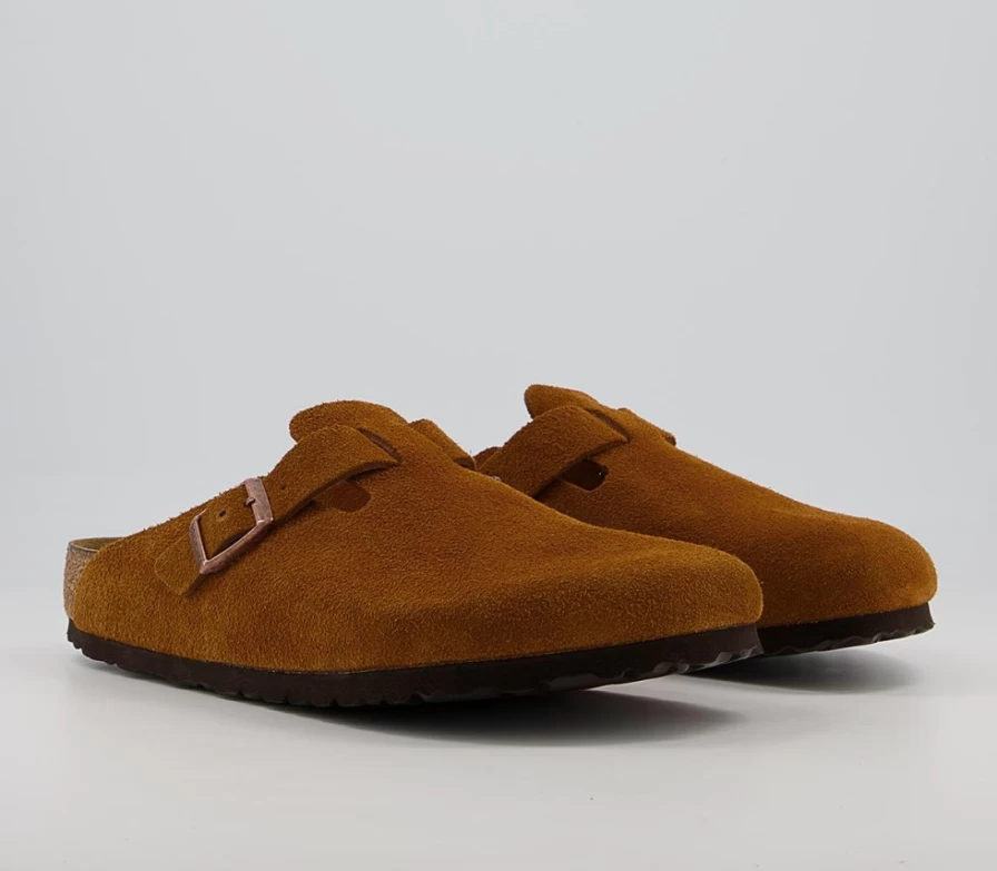 BIRKENSTOCK Boston Clogs for Men in Mink - Comfortable Leather Slip-On Mules