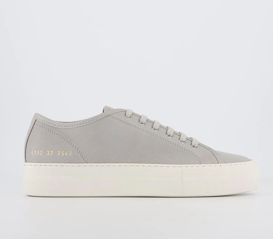 Common Projects Women's Grey Tournament Low Top Sneakers