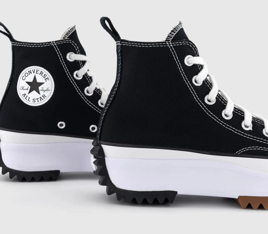 Converse Run Star Hike Platform Sneakers for Men in Black & White - Chunky Sole High Top Trainers