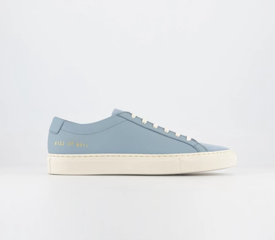 Common Projects Women's Powder Blue Achilles Suede and Leather Trainers