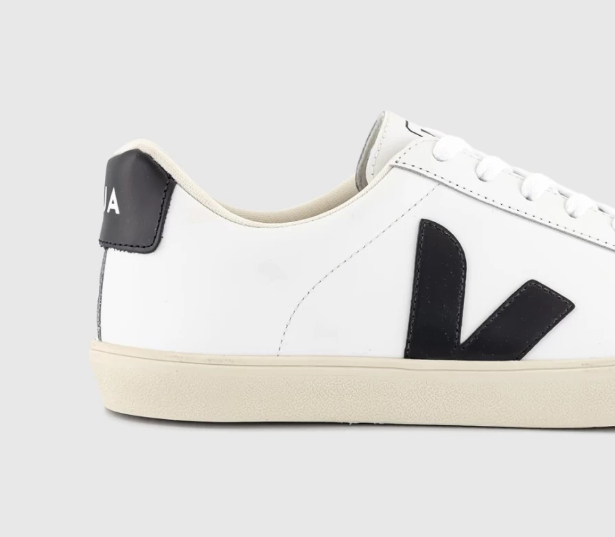 VEJA Esplar Men's White Black Sneakers – Sustainable Trainers