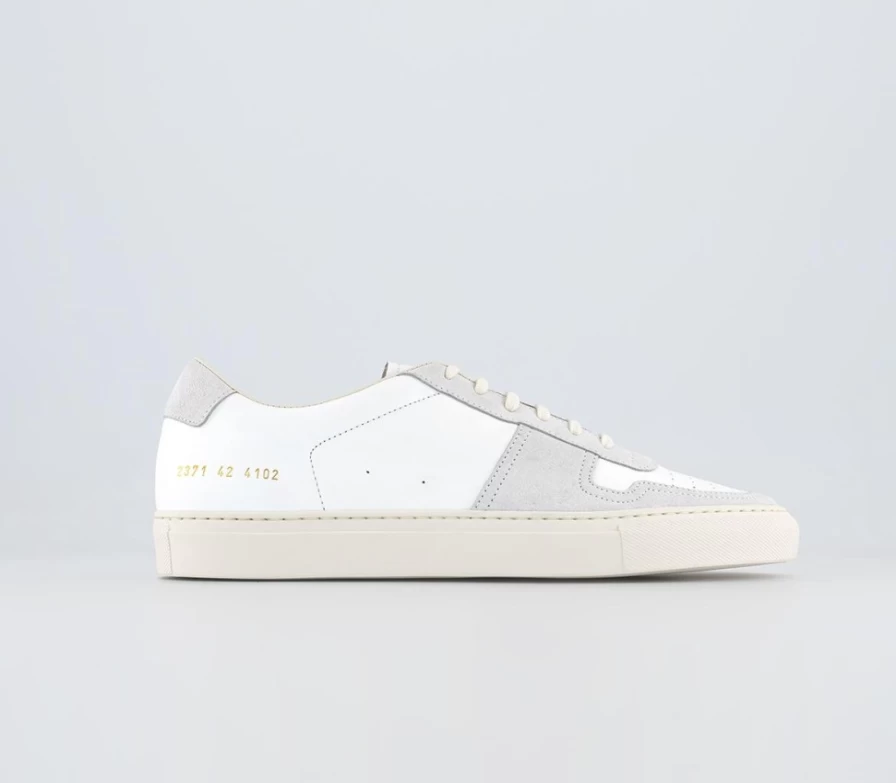 Common Projects Men's Bball Summer Trainers in Off White – Premium Leather Sneakers
