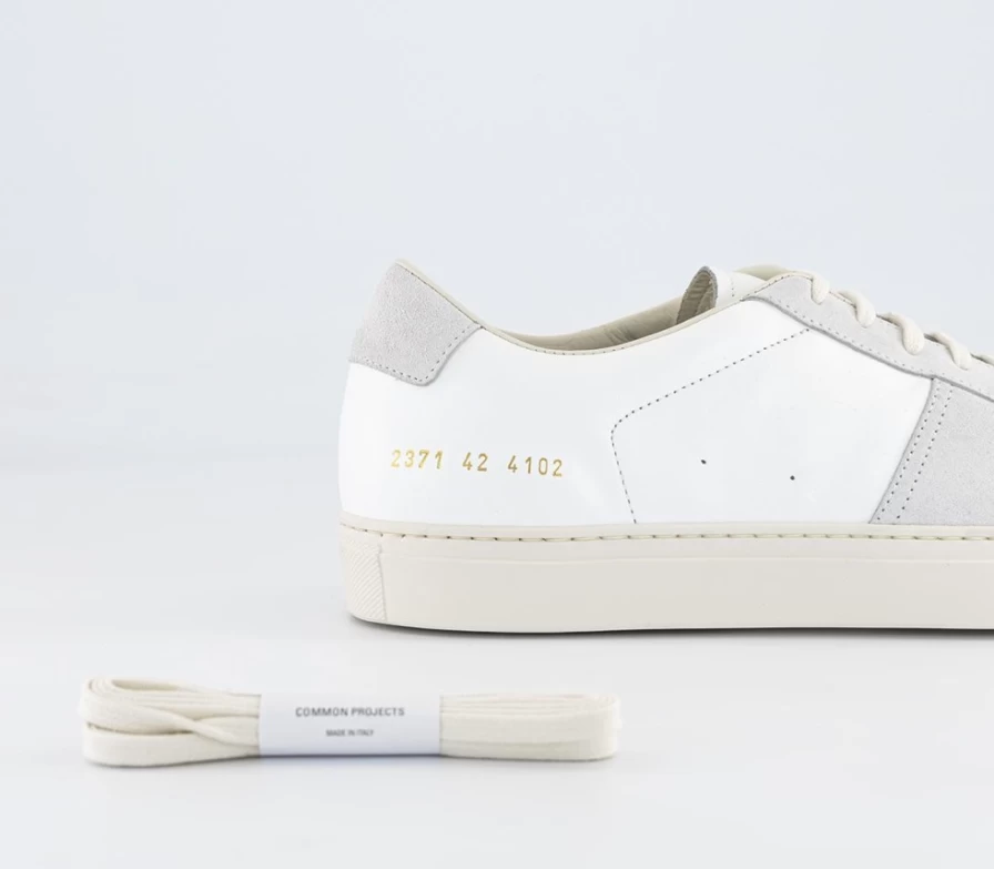 Common Projects Men's Bball Summer Trainers in Off White – Premium Leather Sneakers