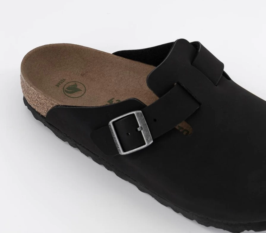 BIRKENSTOCK Boston Clogs for Men in Antique White Suede - Comfortable Leather Slip-On Mules
