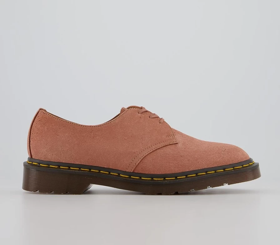 Dr. Martens 1461 3 Eye Men's Pink Nubuck Leather Shoes Made in England