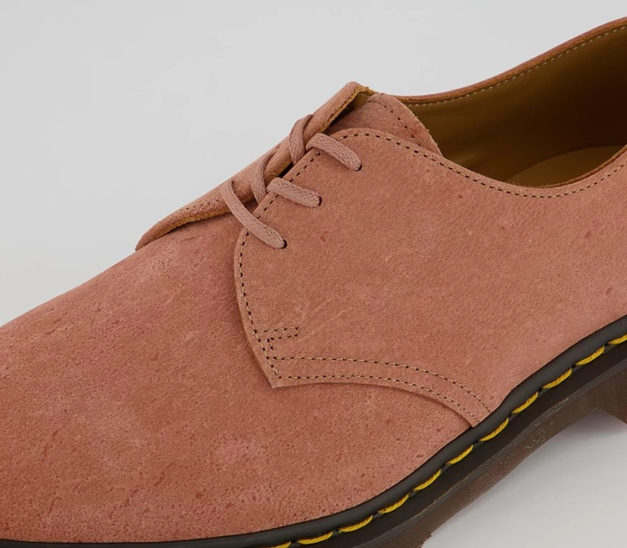 Dr. Martens 1461 3 Eye Men's Pink Nubuck Leather Shoes Made in England
