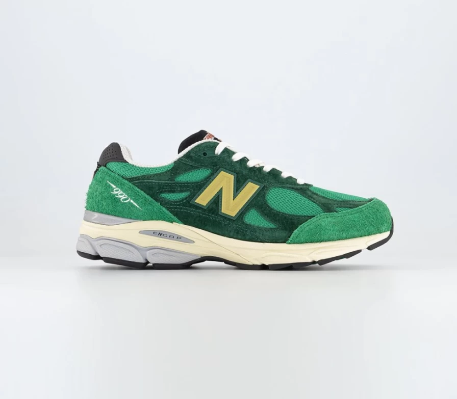 New Balance 990V3 Women's Green Running Trainers – Lightweight Comfort & Support