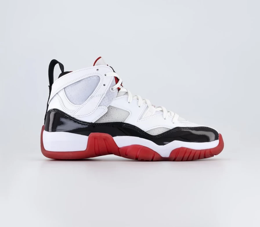 Jordan Men's Two Trey Trainers - White, Black, Gym Red Basketball Shoes