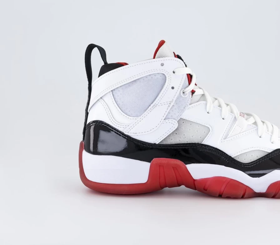 Jordan Men's Two Trey Trainers - White, Black, Gym Red Basketball Shoes